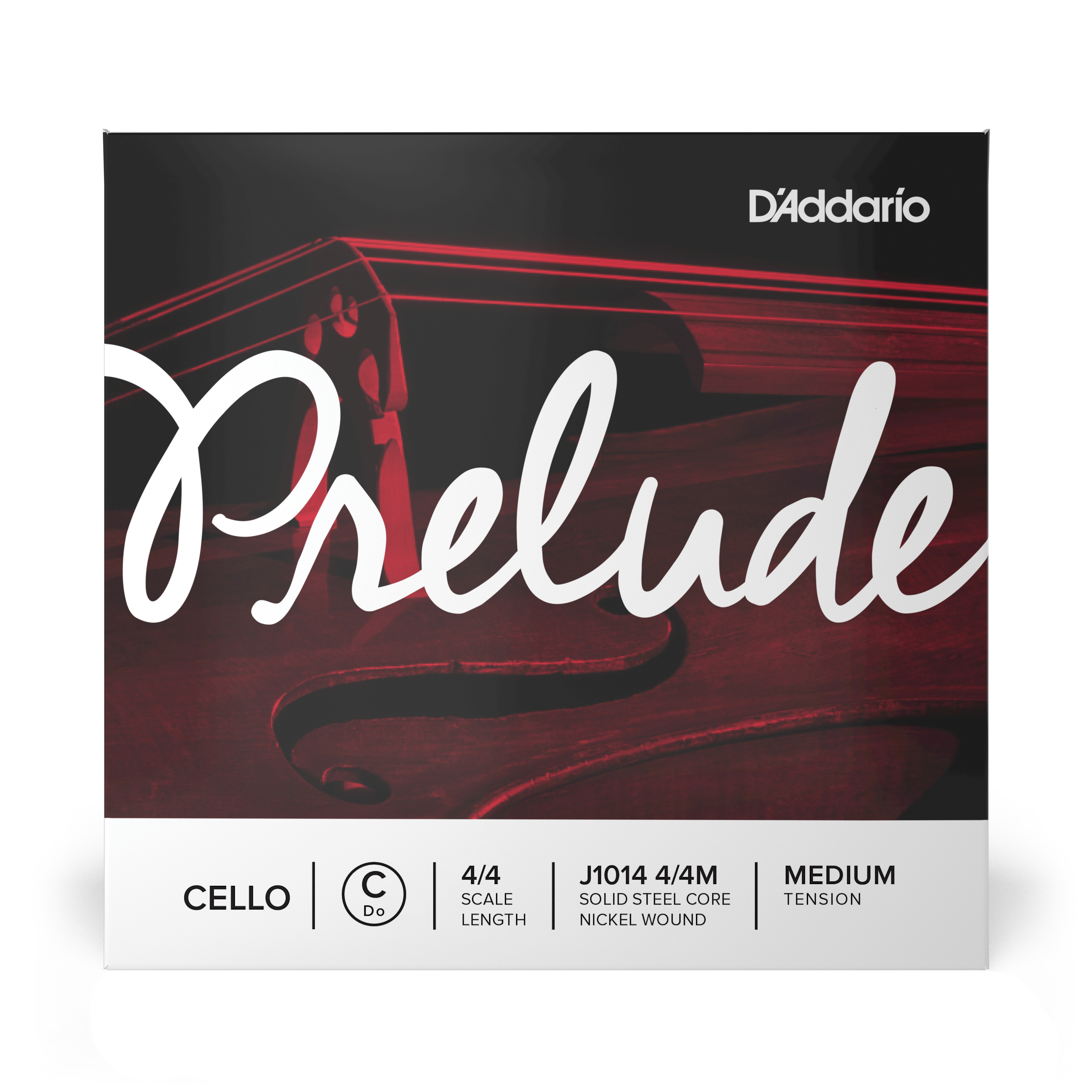 Daddario orchestral it J1014 4/4m corda singola do d'addario prelude per violoncello, scala 4/4, tensione media